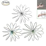 KIPA 3-Pack Spinner Ring Arm Toy Flow Rings Magic Kinetic Spring Toy Stainless Steel Ring 3D Sculpture Ring Fidget Toy Rings Kids Boys Girls Adults 304 # Stainless Steel Rainbow Luminous Colors