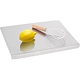 Stainless Steel Cutting Board for Kitchen – Large (40x30cm/15.7x11.8in) Non-Slip, Dishwasher Safe – Ideal for Meat, Vegetables, Fruits, Bread & Baking – Commercial & Home Use