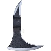 Worries Hand-Forged Viking Battle Axe Head with Back Spike for Splitting Wood- Viking Hatchet Axe