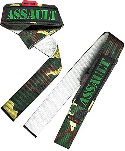 Skott Assault Authentic Padded Weight Lifting Straps Hand Training Gym bar Hand Crafted for Wrist Comfort &amp; Lifting Power - Best Cotton Weightlifting Strap That Enhance Grips