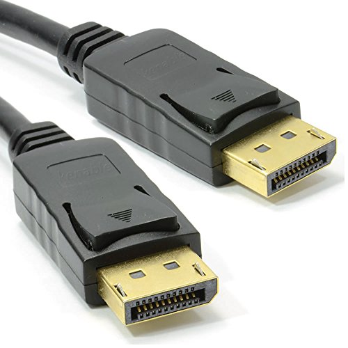 Kenable DisplayPort Male Plug to Plug Video Cable GOLD 1m (~3 feet) LOCKING