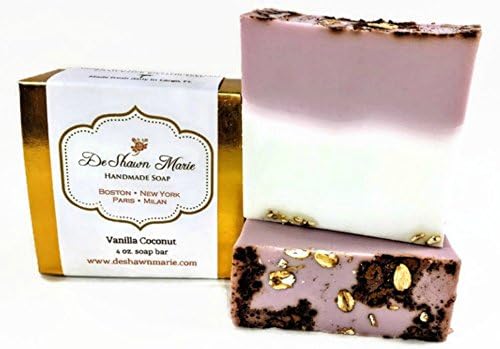 Vanilla Coconut Soap, 4oz Handmade Soap Bar, 100% Vegan, Cruelty Free, Palm Free Glycerin Soap, Tropical Soap