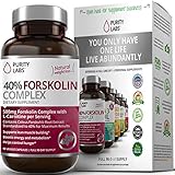 Forskolin Extract for Weight Loss - by Purity Labs - Standardized to 40%, 300mg Per Serving, Pure Coleus Forskohlii Appetite Suppressant, 3 Month Supply, 90 Count