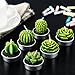 DeDeSoon Cactus Tealight Candles, Handmade Delicate Succulent Cactus Candles for Birthday Party Wedding Spa Home Decoration, 6 Pcs in Pack.