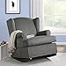 Baby Relax Harlow Wingback Nursery Room Rocker with Nail Heads, Charcoal