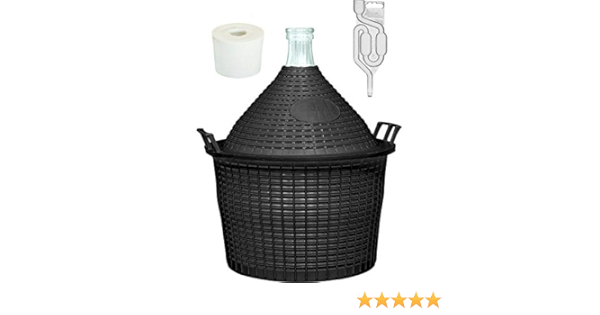 lilawelt24 Globo de fermentación (10 L, incluye tubo de fermentación y tapón de goma)