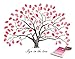 Shelling Home Gender Reveal Decorations Fingerprint Tree Party Wedding Signs Guest Book Ideas, Wall Art 23.6 inches Canvas Creative DIY Painting with 12 Ink Pads