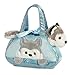 Aurora® Fashionable Fancy Pals™ Peek-A-Boo Husky Stuffed Animal - On-The-go Companions - Stylish Accessories - Multicolor 7 Inches