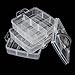 Tinksky Jewelry Organizer Storage Container with Removable Dividers 3-Layer 18-Grid (Transparent)