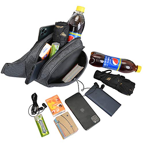 Yooluan Waterdichte Bum Taille Tas 3 Zip Zakken Reizen Wandelen Outdoor Sport Bum Bag Vakantie Geld Hip Pouch Pack… - Image 4