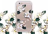 iPhone 6/6S Case,Blingy's Floral Pattern Transparent Clear Flexible Soft Slim Rubber TPU Case for iPhone 6/6S-Retail Packaging (White Camelia)