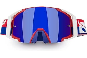 Zdatt Motocross Goggles Dirtbike ATV Motorcycle Goggles UV400 Ski Goggles Anti-Slip Strap Nose Cover Fit Glasses Helmet