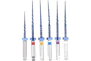 NSKI 6Pcs S1-F3 Endodontics Files Heat Acticated NiTi Engine Use Super Rotary File 21mm/25mm Endo File (21mm)