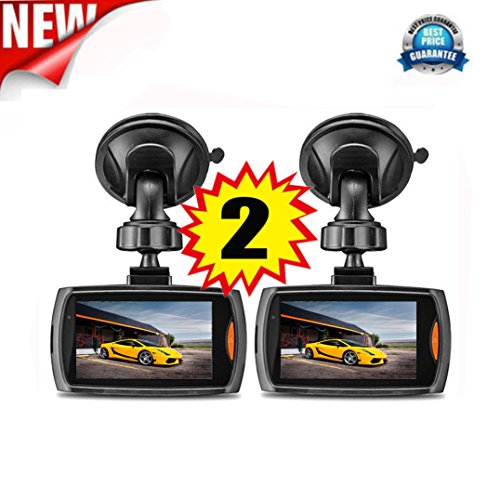 Becoler 2 PCS Car 1080P 2.2 Inch Full HD DVR Vehicle Camera Dash Cam Video with G-sensor Night Vision