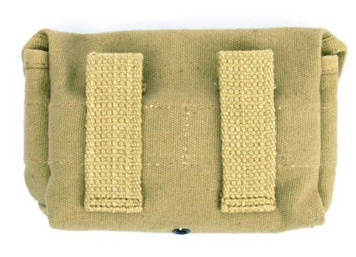 Ultimate Arms Gear Tactical Militaria U.S. Army Military GI USGI WW2 WWII 1943 Reproduction Khaki Tan Canvas 12 Loop Shotun Shotshell Shot Shell 12 Gauge Belt Pouch Carrier Holder