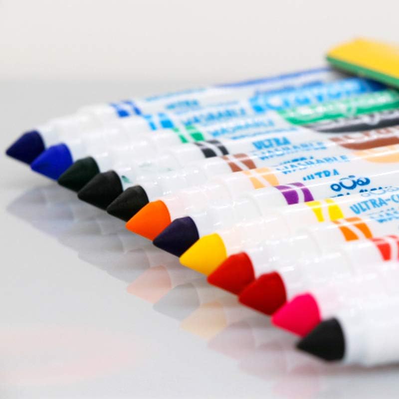 Crayola Ultra Clean Washable Markers, Broad Line, 12 Count: Toys & Games