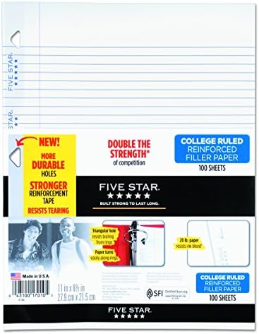 Five Star 17010 Reinforced Filler Paper