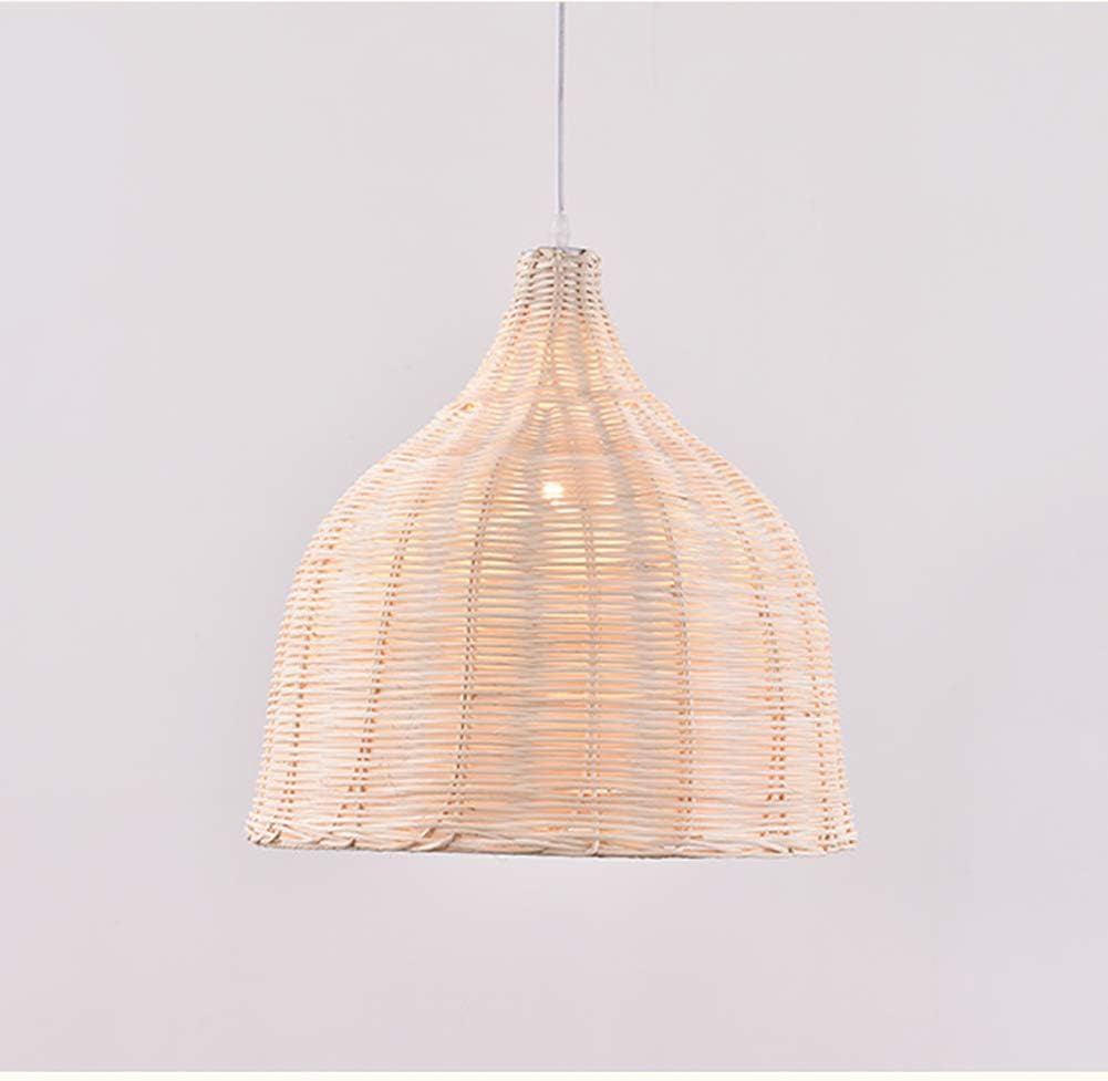 Bamboo Wicker Rattan Lampshade Nest Wooden Ceiling Lamp Shade Bird Nest Wooden Ceiling Lamp for The Bar Coffee Shop Book Store Hallway and Living Room,Brown,300
