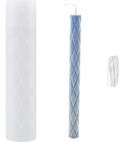 WANDIC Moule à Bougie, 1 Moule à Bougie Hexagonale En Plastique Transparent Avec Mèche De Bougie Pour Eglise Et Decoration Dinterieur 26 X 3 Cm