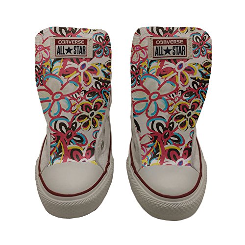 Converse All Star CUSTOMIZED , Sneaker Unisex, printed Italian style Slim Floreal Abstract