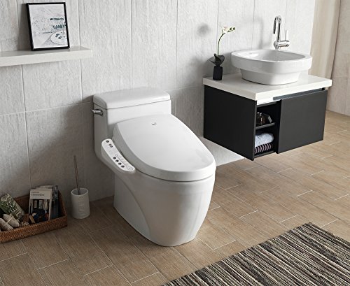 BioBidet A7 Aura Elongated Bidet Toilet Seat | White | Adjustable Heated Seat | Warm Water | Air Dryer | Stainless Steel Nozzle
