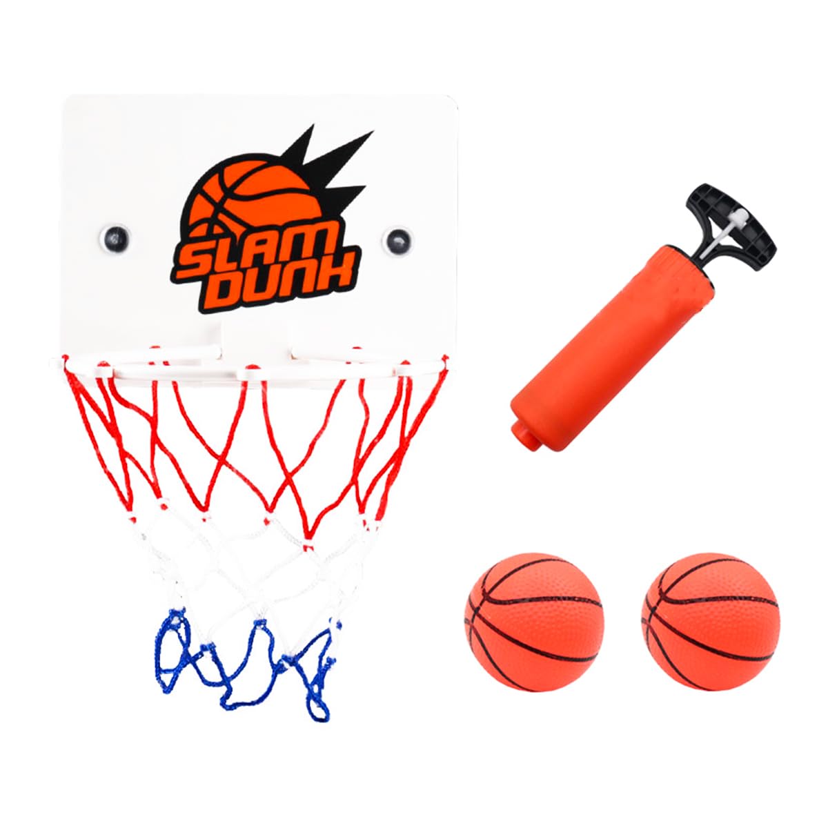 Tiardey 4 Pcs Mini Basketball Set Includes Indoor Basketball Hoop Sucker for Desktop Bathroom Game Favors