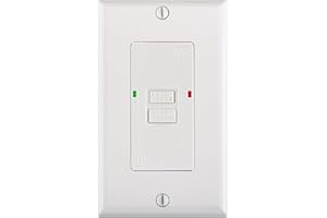 Wengart Blank Face GFCI,Weather Resistant Receptacle Indoor or Outdoor Use,Self-Test with LED Indicator,120V 20Amp,UL Listed, Back &Side Wire,White