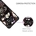 LONTECT for Galaxy S10 Plus Case Shockproof 3 in 1 Heavy Duty Hybrid Sturdy High Impact Protective Cover Case for Samsung Galaxy S10+ Plus 6.4 inch,White Flower/Black