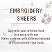 jinchan Sheer Curtains Floral Embroidered for Living Room Red Rose Buds Rod Pocket Retro Voile Drapes for Girls Room 1 Pair 84 inch