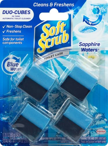 Soft Scrub In-Tank Toilet Cleaner Duo-Cubes, Sapphire Waters, 4 Count