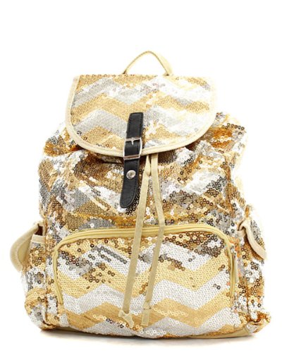 Chevron Sequin Backpack