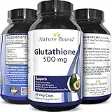 Pure Glutathione Whitening pills Supplement Benefits - Skin Amino Acids + Antioxidants - Food Grade Natural liposomal Capsules - Best for Women and Men - USA Made by Nature Bound