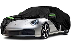LTDNB Waterproof Car Covers Compatible with 2004-2023 Porsche 911 (992/996/997 Series) Turbo/Carrera, All Weather Custom-fit Car Cover with Zipper Door for Rain Snowproof UV Windproof