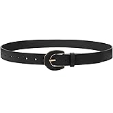 WHIPPY Women's Leather Belts for Jeans Pants Dress Black Leather Belts for Women Casual Fashion Ladies Waist Belts