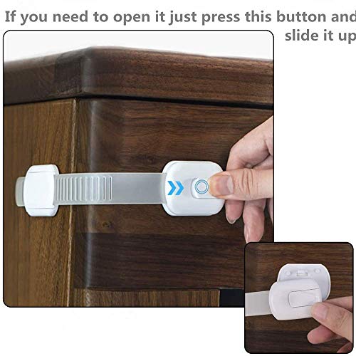 Child Safety Strap Locks（8 Pack）,Strong Adhesive Child Locks for