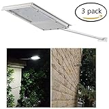 FAMI Waterproof Solar Powered LED Light / Wall Light / Security Night Light / Signage Lighting for Outdoor, Perimeter, Fence, Garden, Deck Posts, Garage, Backyard, Trees, Steps, Barn (3 Pack)