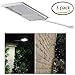 FAMI Waterproof Solar Powered LED Light / Wall Light / Security Night Light / Signage Lighting for Outdoor, Perimeter, Fence, Garden, Deck Posts, Garage, Backyard, Trees, Steps, Barn (3 Pack)