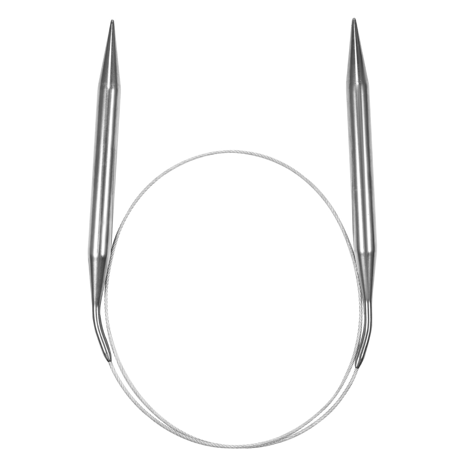 KINBOM 10mm Circular Knitting Needle, Stainless Steel Magic Loop Round Knitting Needles Interchangeable Knitting & Crochet Supplies Tools for Weaving Lovers (31.5inch)