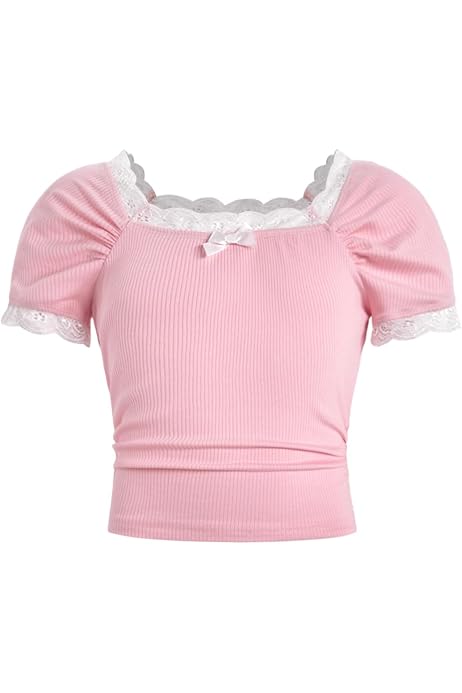 SOLY HUX Women's Y2K Vintage Graphic Crop Top - Short Sleeve Crew Neck Tee For Summer - View #11