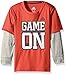 adidas Toddler Boys' Active Two-fer Tee Shirt, Scarlet, 3T