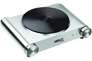 Nesco SB-01 Stainless Steel Electric Burner, 1500-watt
