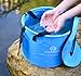 Freegrace Premium Collapsible Bucket -Multifunctional Folding Bucket -Perfect Gear For Camping, Hiking & Travel (Blue, 23L Upgraded)