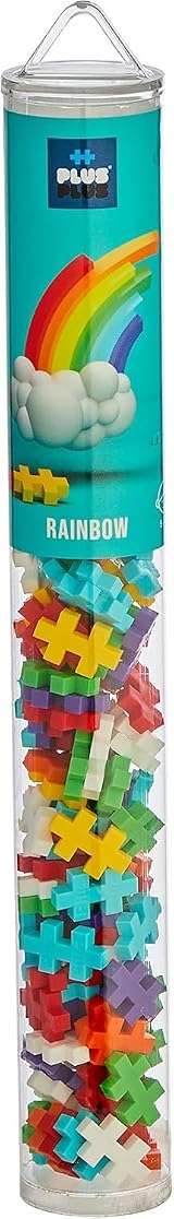 PLUS PLUS Building Blocks 100 Pc Rainbow Creative STEM Toy for Kids 5+ view 3