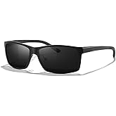 JOLLYNOVA Mens Sunglasses Polarized UV400, Metal Frame for Driving Fishing Sports, Carbon Fiber & Al-Mg Ultralight