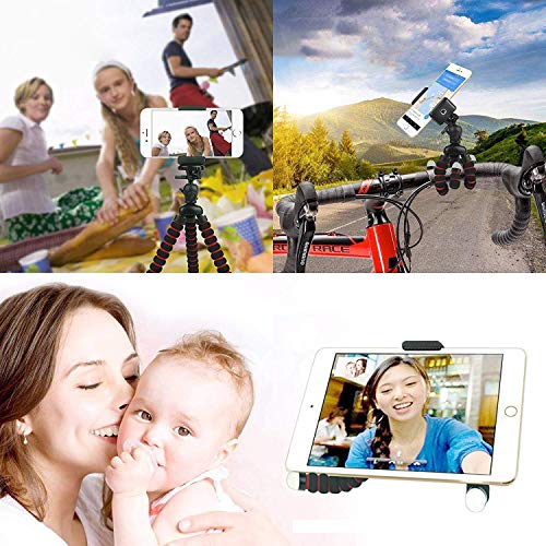Handy Stativ, Mini Flexible Octopus Smartphone Reise Stativ Selfie Stick mit Bluetooth Fernauslöser,360°Rotation Handy… – Bild 7