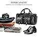 Zeroway PU Leather Weekender Bag, Large Travel Duffel Bags Overnight Carry on Bag with Shoe & Laptop Compartment for Women Men Brown