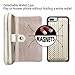 Vofolen Wallet Case for iPhone 8 Plus 7 Plus 6s Plus 6 Plus Detachable Zipper Plait PU Leather Card Holder Slot Protective Slim Fit Shell Magnetic Folio Flip Cover for iPhone 6+ 6s+ 7+ 8+ (Gold)
