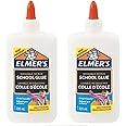 Elmer's White PVA Glue | 225 mL | Washable and Kid Friendly | Great for Making Slime and Crafting (2 Pack)