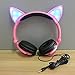 Cat Ear Headphones with Glowing Lights (Pink)
