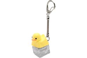 Resin Keyboards Companion Keycaps Small Quacking Duck Keycap Quacking Keychain for Office Stress Relief Resin Sensory Squeeze